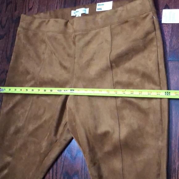 High-Rise Stevie Faux-Suede Ponte-Knit Pants New - Picture 8 of 8